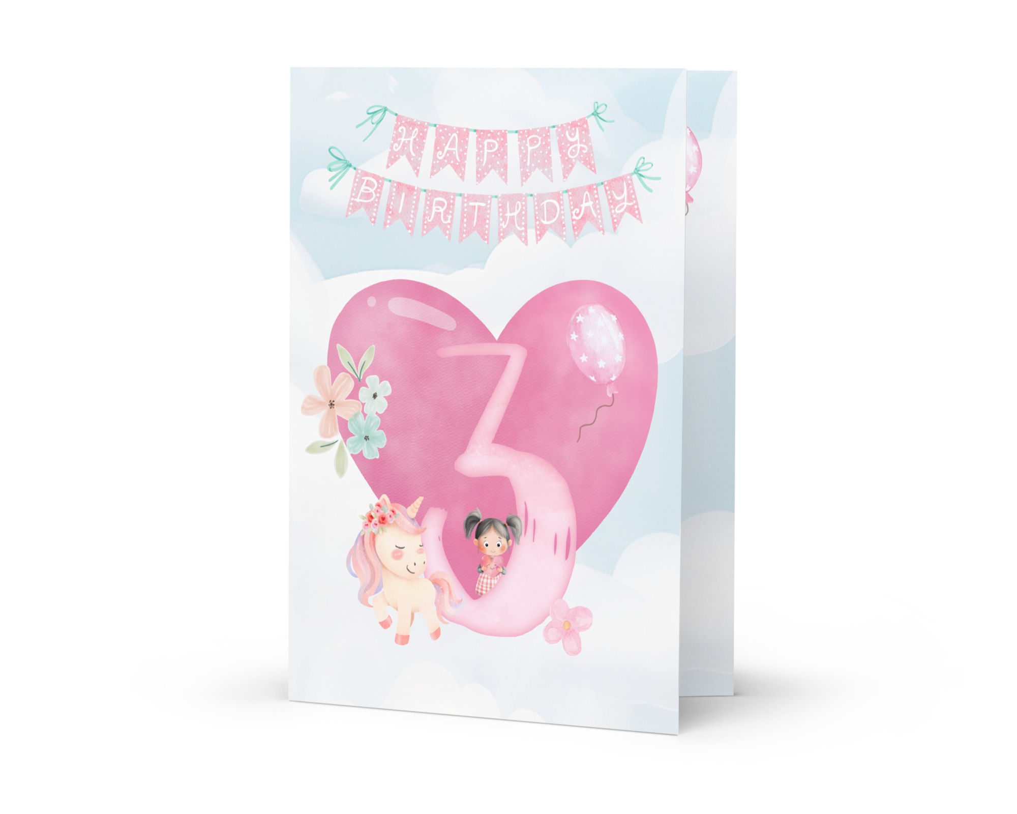 Happy 3rd Birthday - Personalised Card