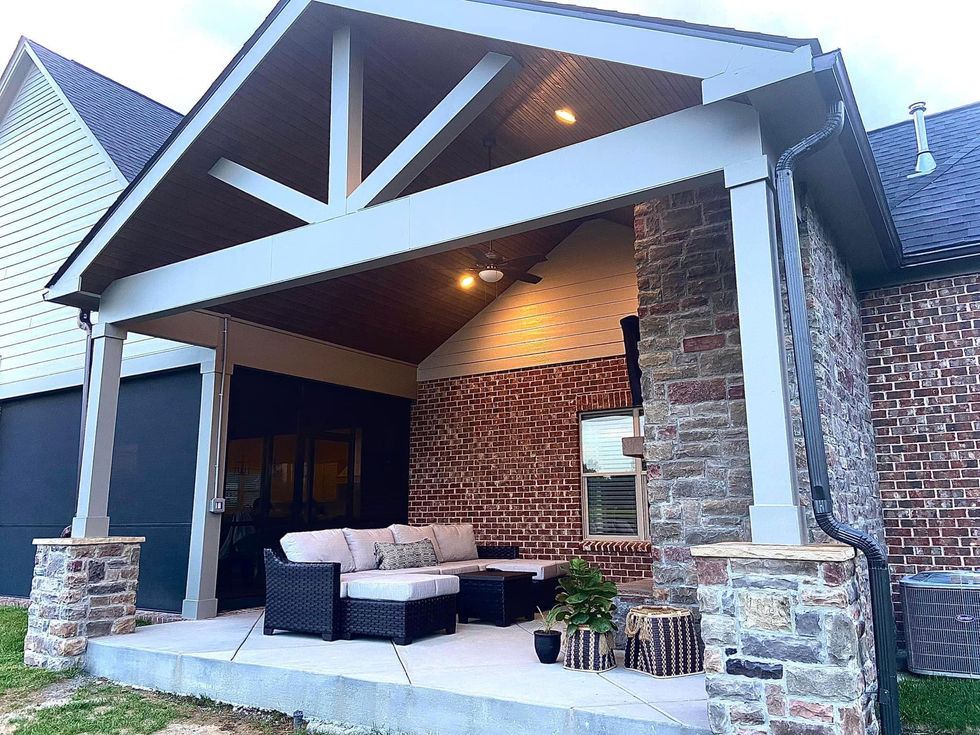 Custom Patio Cover & fireplace