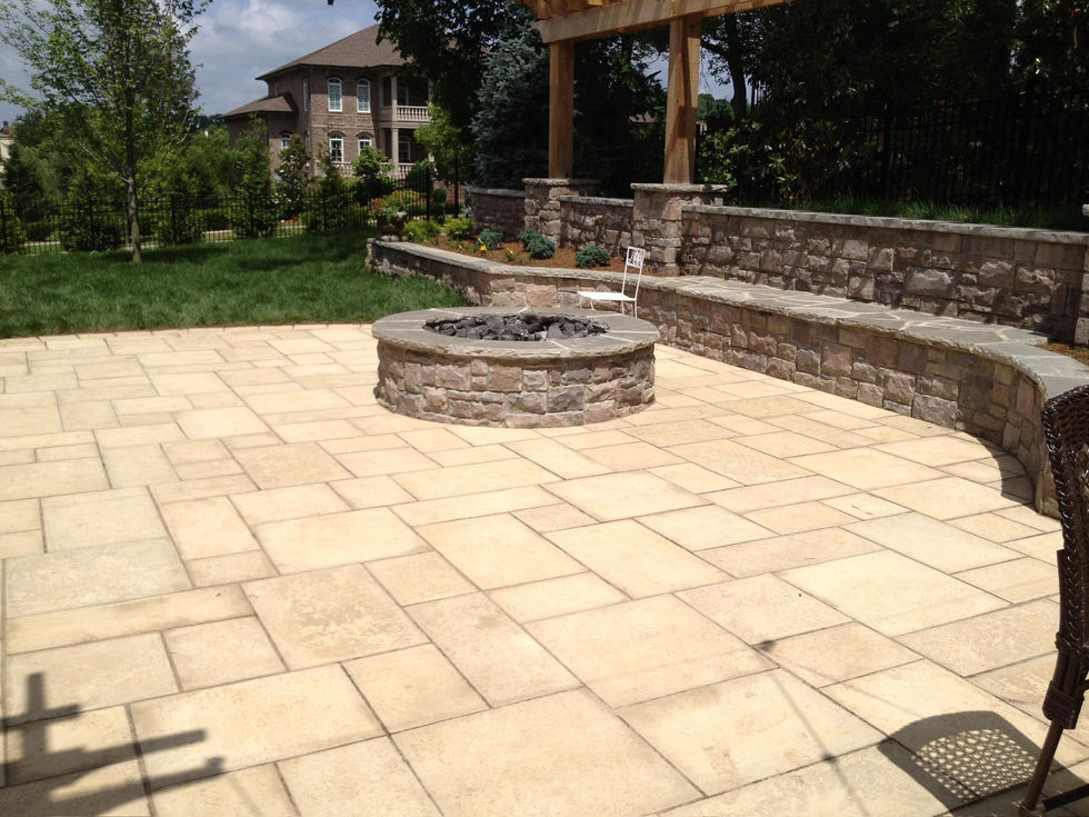 Patio with outdoor kitchen Plus a fire pit