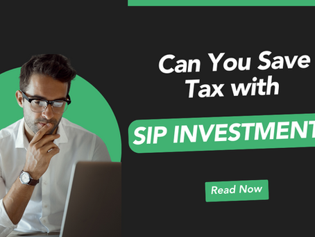 Professional man researching SIP investment tax benefits with bold text asking if SIPs can save tax