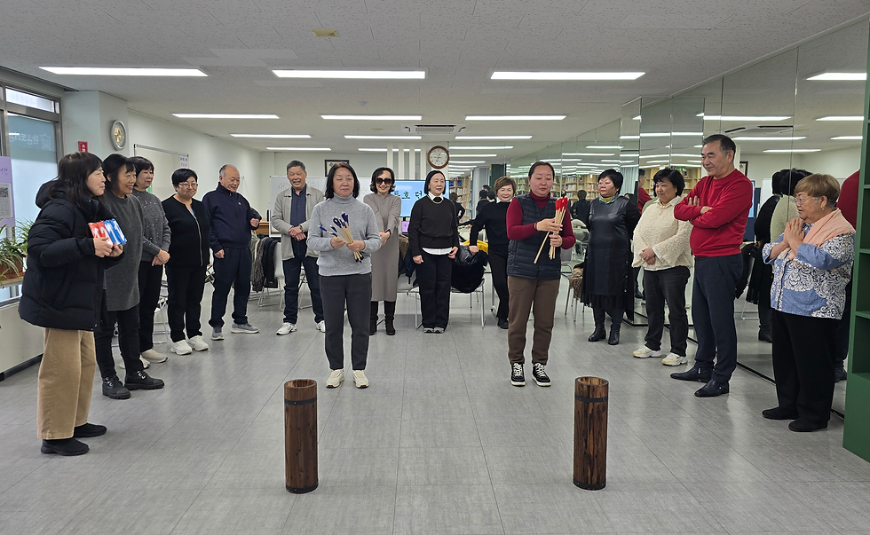 안산팀 설맞이 특별수업 투호놀이 모습(©원하다)