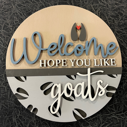 AN - Welcome Goats Door Hanger