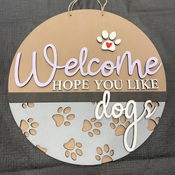 AN - Welcome Dogs Door Hanger