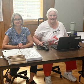 Voters utilizing early voting services at Clinton Township Hall