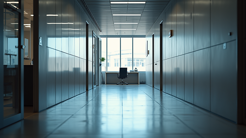 Eye-level view of a modern law office in Augsburg
