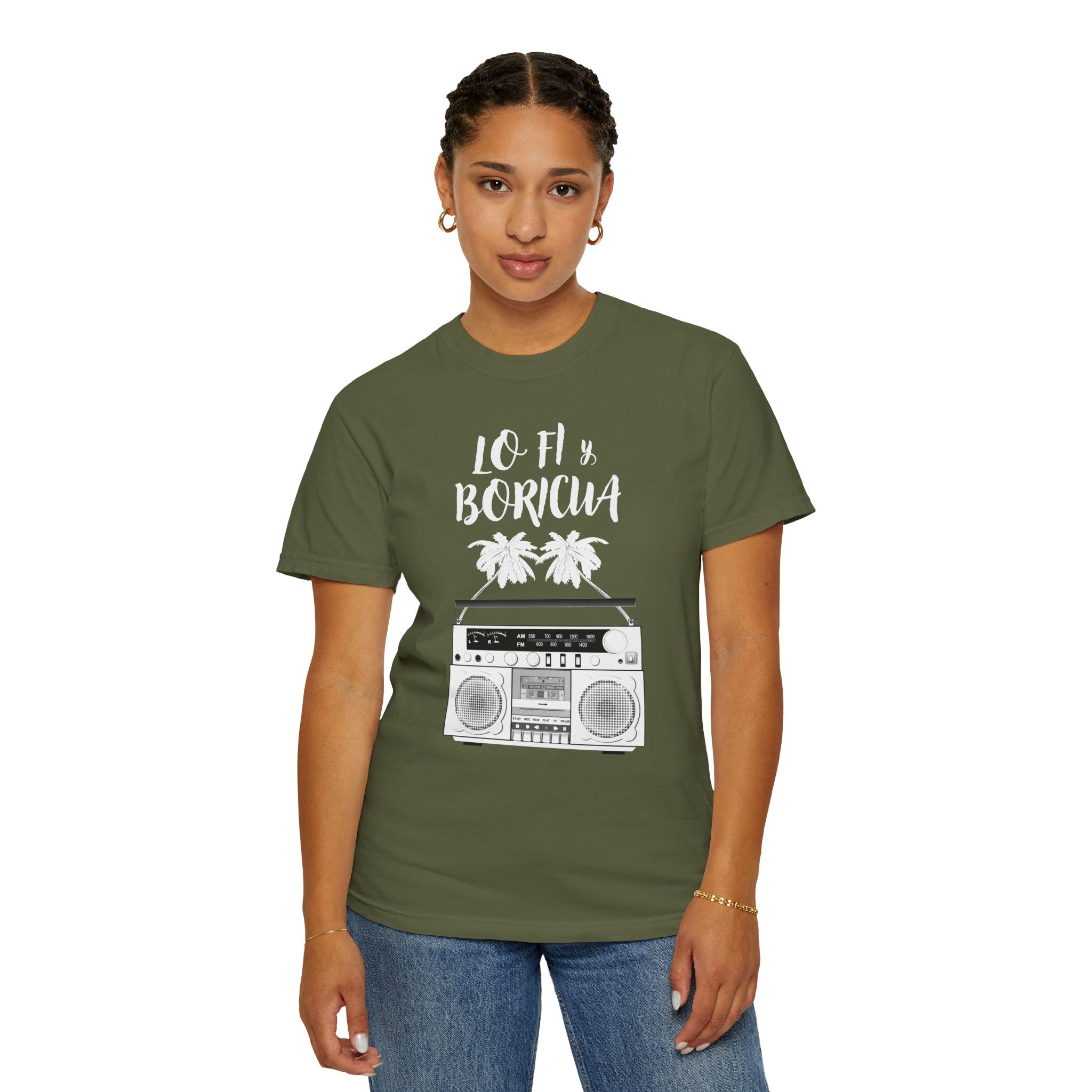 Retro Boombox Unisex Garment-Dyed T-Shirt - Music Lover's Tee