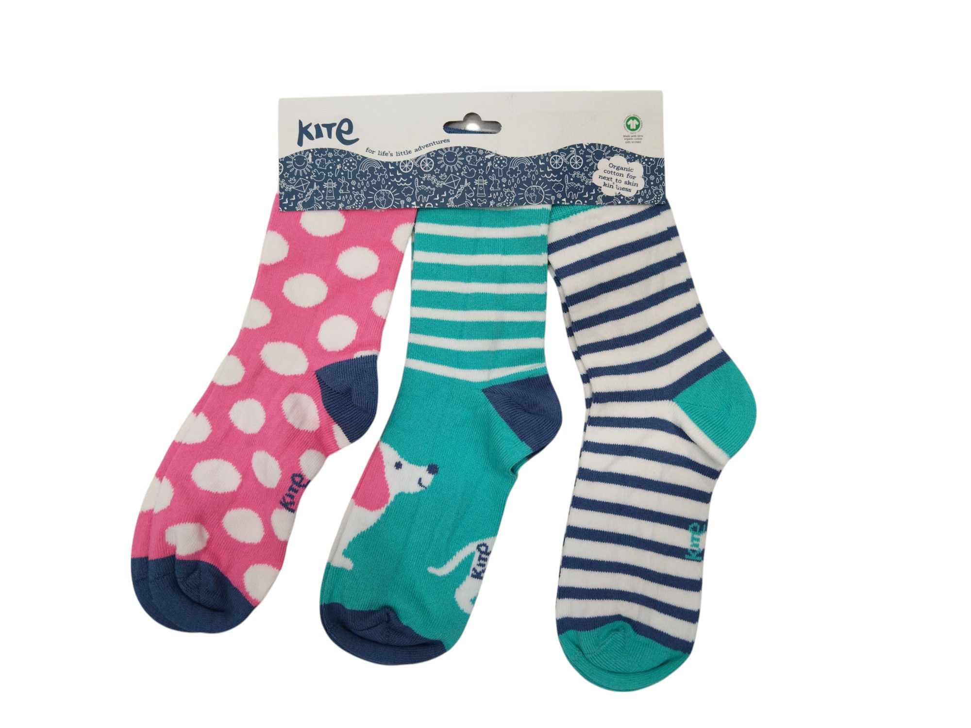 Kite Mädchen Socken Flora im 3er Pack Bunte Socken Gr. 31-35,5