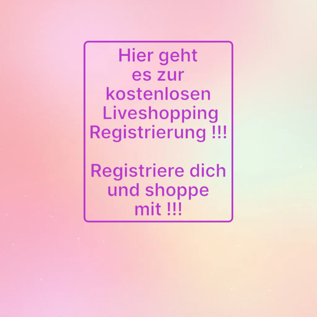 Liveshopping Registrierung