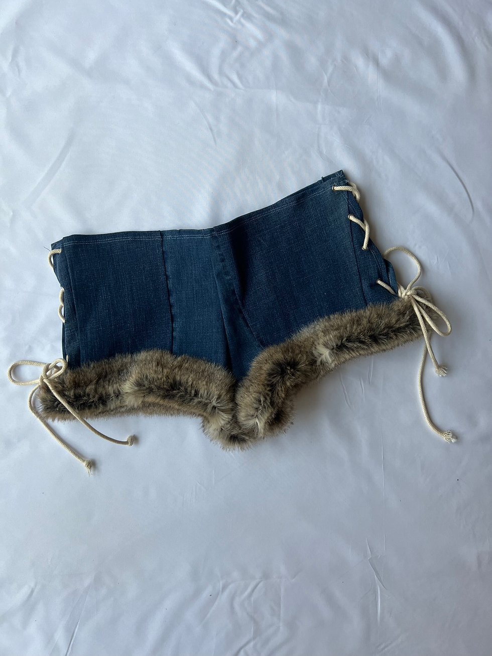Miniatura: Denim Fur Shorts