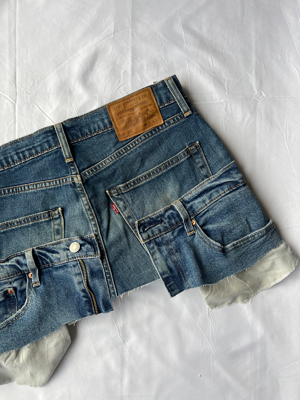 Thumbnail: Levis Jeans Reworked Skirt UK M/L