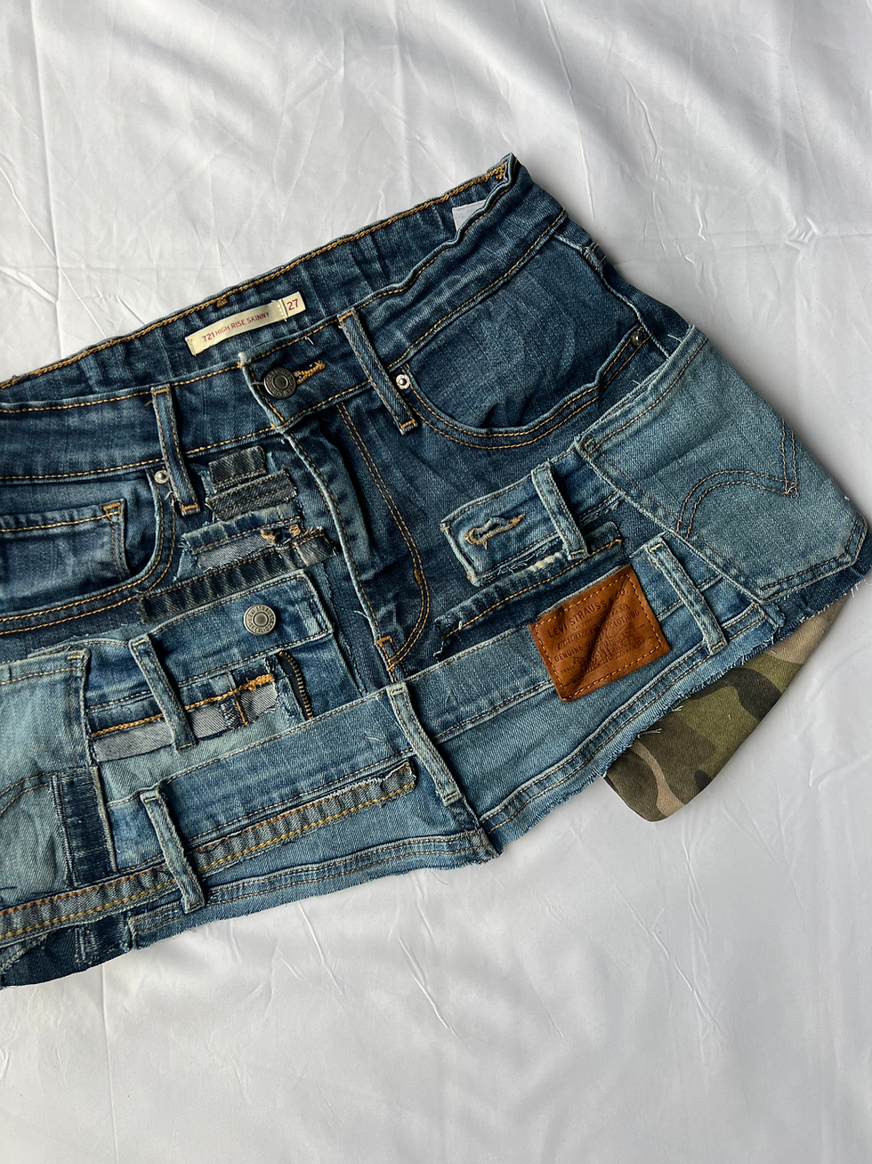 Miniature : Levis Jeans Reworked Skirt UK 8/10