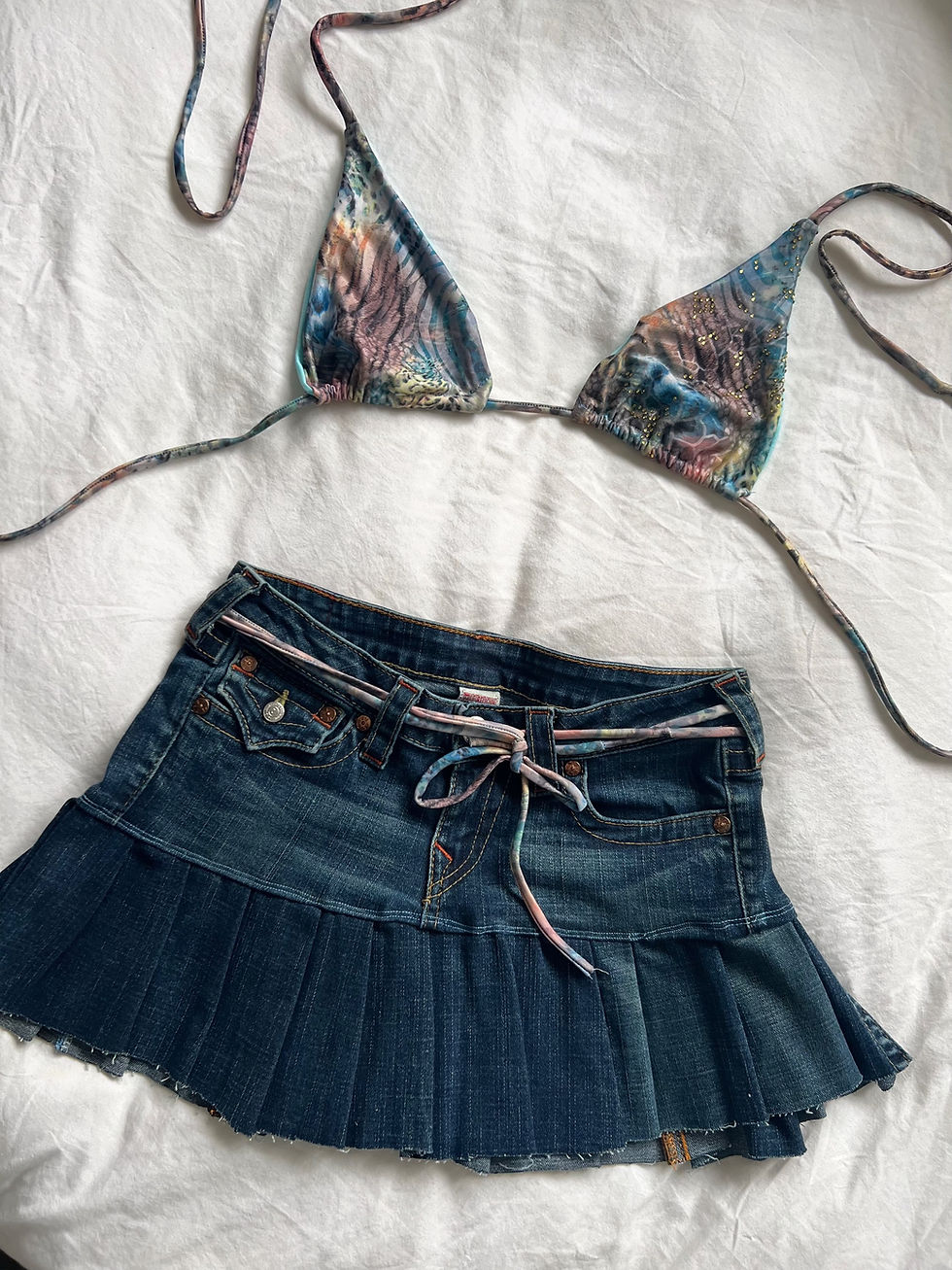 Thumbnail: Reworked True Religion Skirt Set