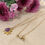 Thumbnail: Small Sunburst Necklace - 18k Gold and Pink Sapphire
