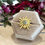 Thumbnail: Sunburst Ring - 18k Gold and Green Sapphire