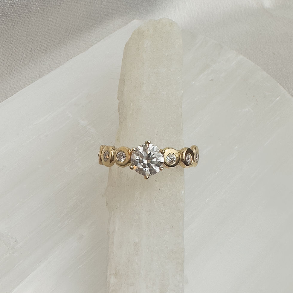 Thumbnail: Noelle Ring - 14k Gold and Moissanite
