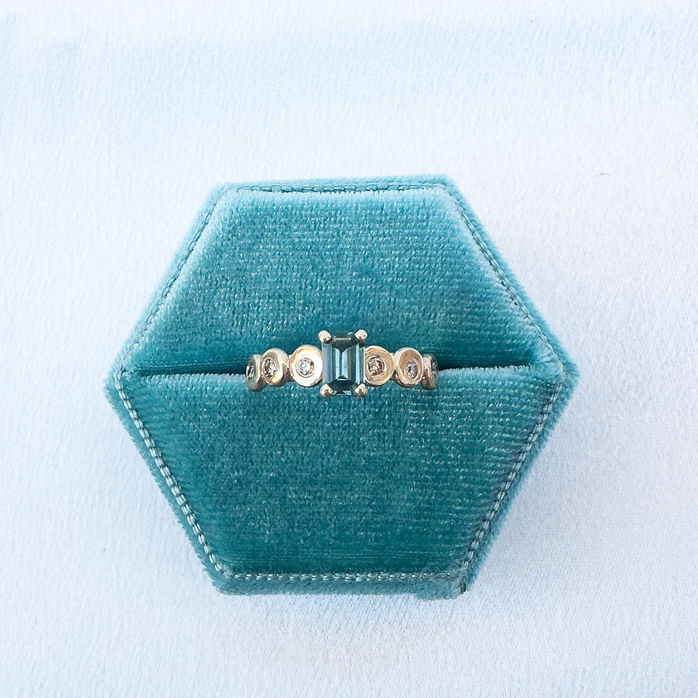 Thumbnail: Layla Ring - 14k Gold and Sapphire