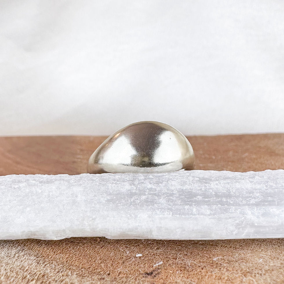 Thumbnail: Small Bombe Signet Ring - Silver