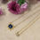 Thumbnail: Small Sunburst Necklace - 18k Gold and Blue Sapphire