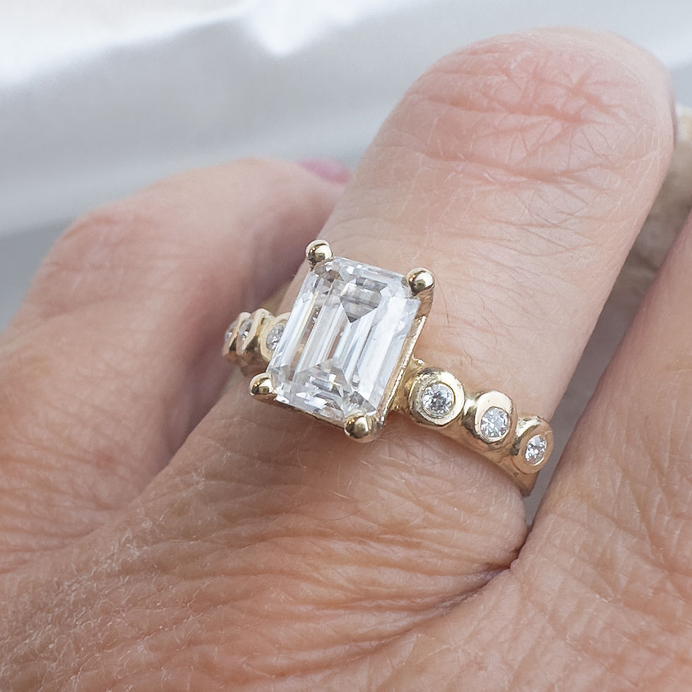 Thumbnail: Emma Ring - 14k Gold and Moissanite