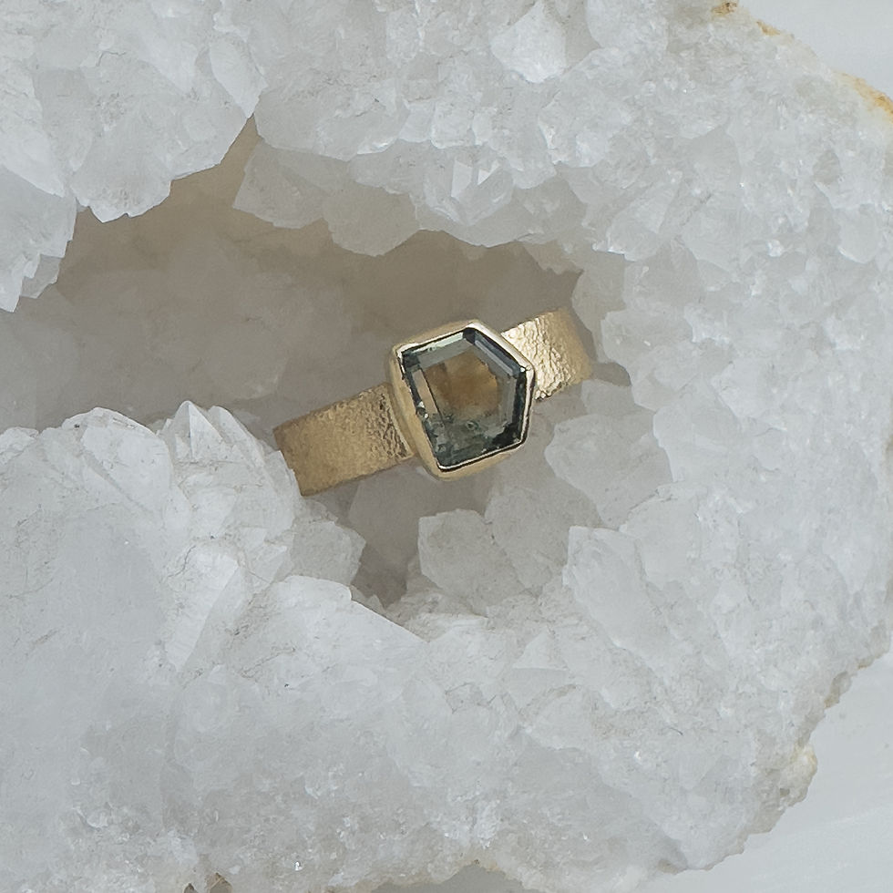 Thumbnail: Leanna Ring - 14k Gold and Sapphire