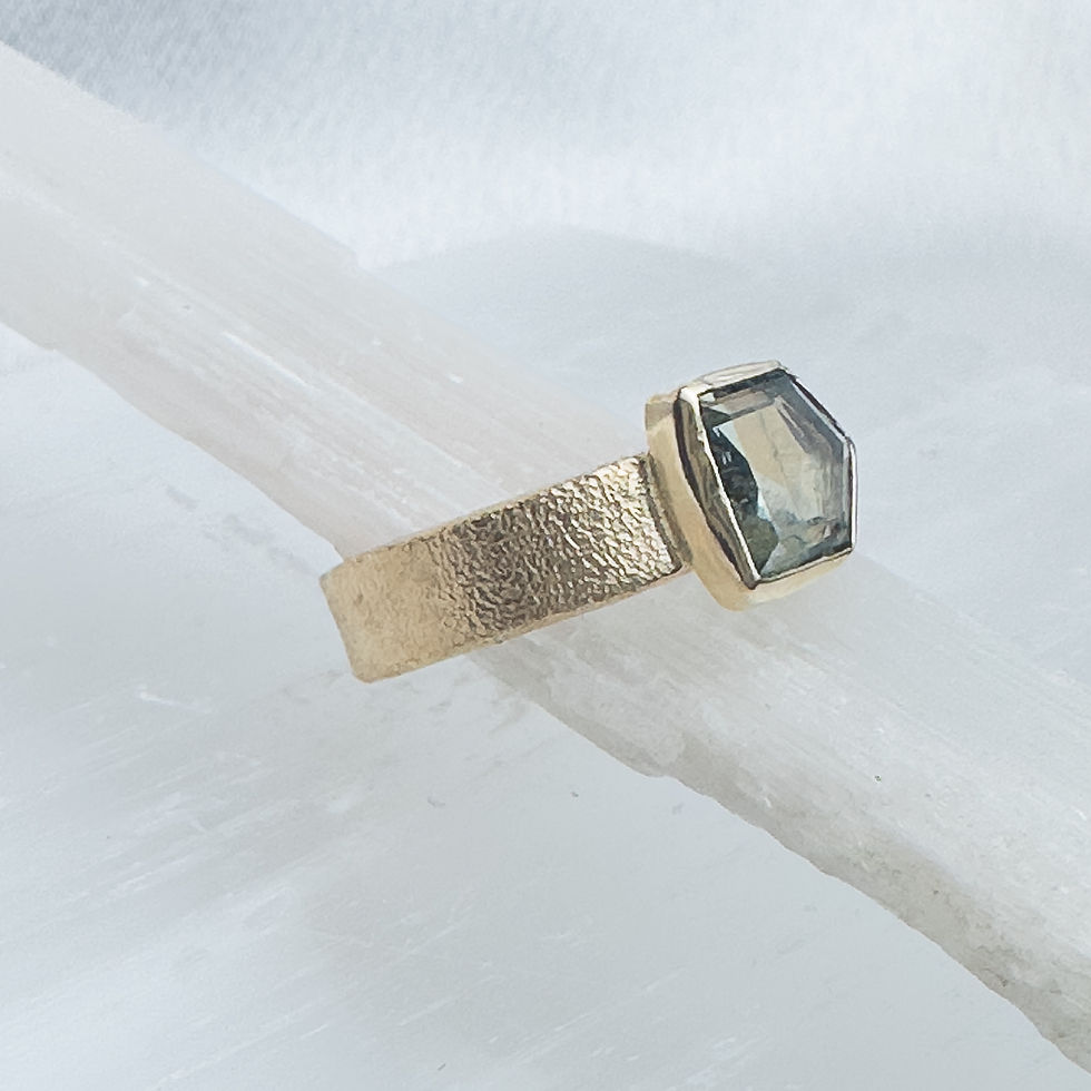 Thumbnail: Leanna Ring - 14k Gold and Sapphire