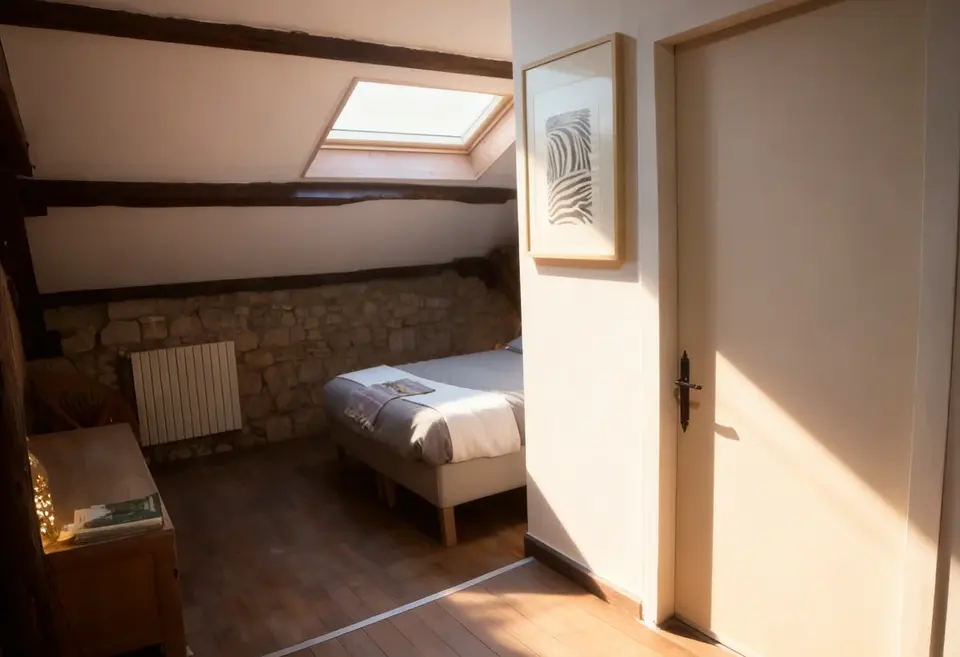 Double bedroom with ensuite bathroom another angle, skylight