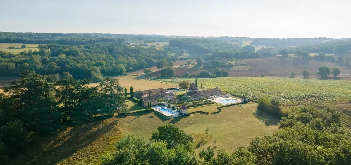 The hummingbee babymoon retreat location/venue. drone view