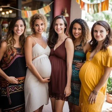 group of pregnant woman