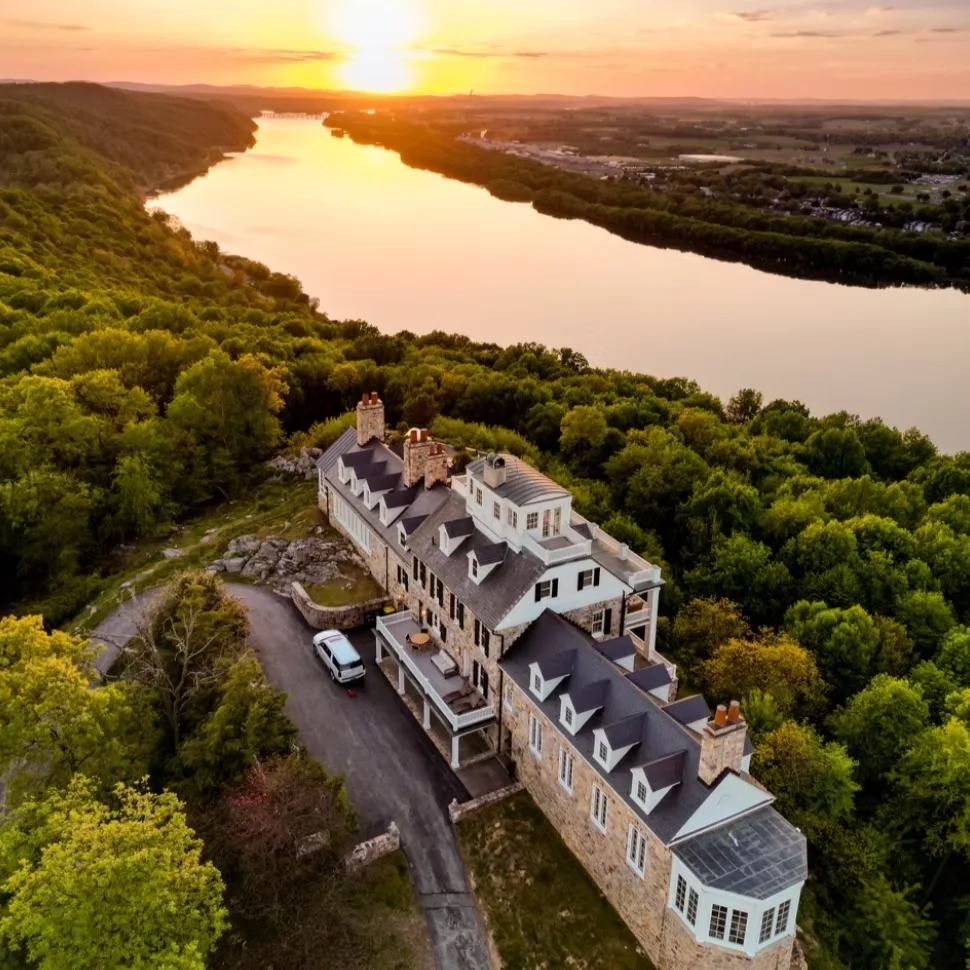 arial view of hotel