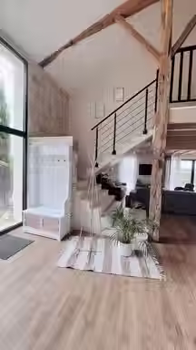 Stairs to the retreats bedrooms 