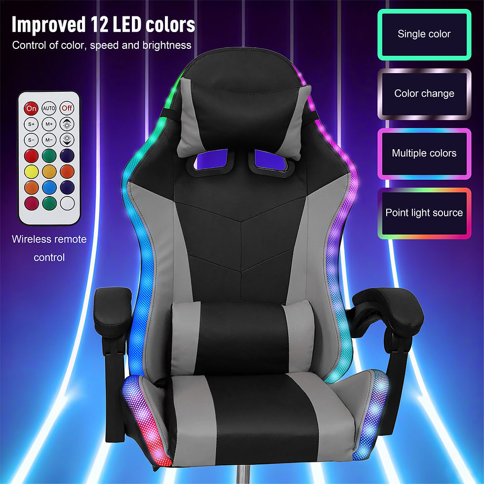 Thumbnail: Gaming Office Chair with LED Lights
