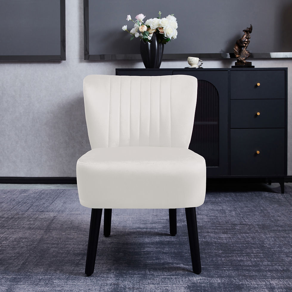 Thumbnail: Crushed Velvet Shell Accent Chair