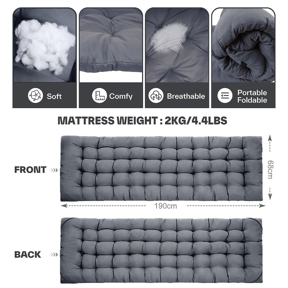 Thumbnail: Fold Out Camp Bed with Removeable Cushioned Mattress
