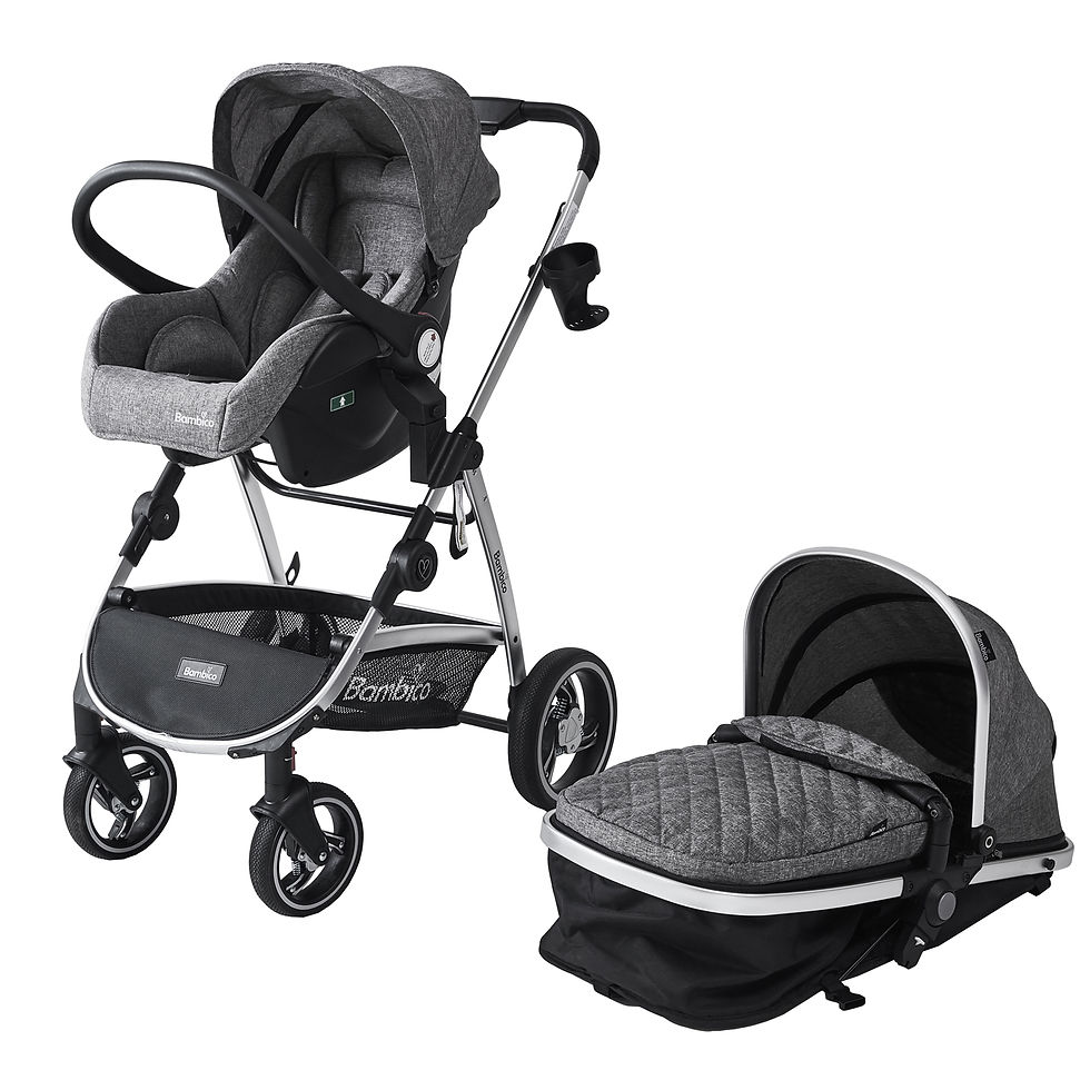 Thumbnail: 3 in 1 Deluxe Pushchair Stroller