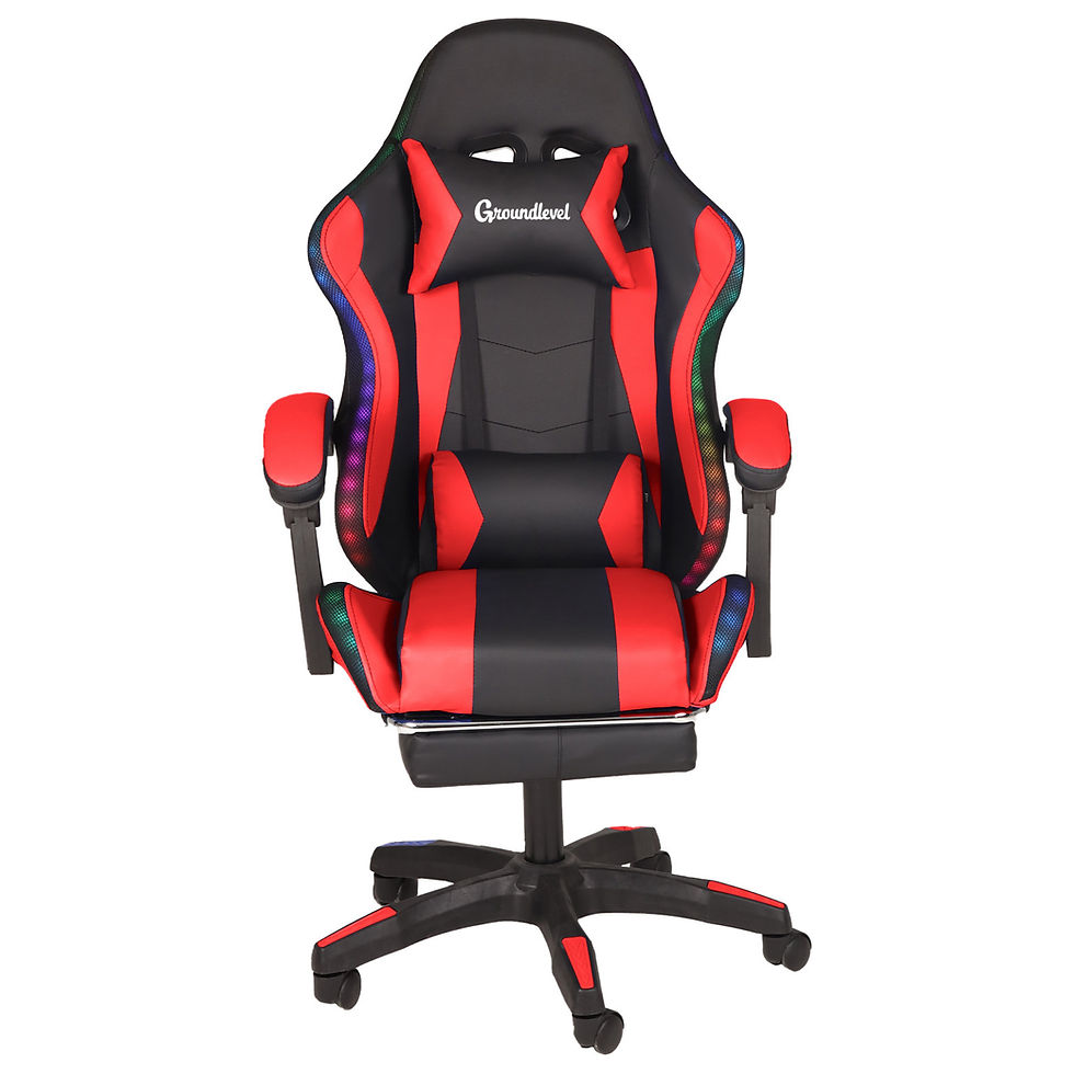 Thumbnail: Premium LED Gaming Chair with Footrest