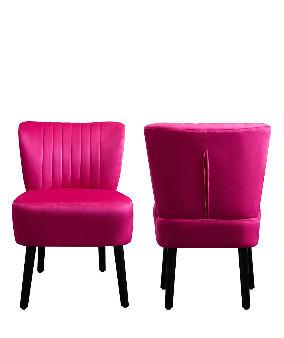 Thumbnail: Crushed Velvet Shell Accent Chair