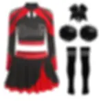 Thumbnail: Women Cheer Dance Outfits Cheerleader Costume Dancewear Hollow Out Cheerleading