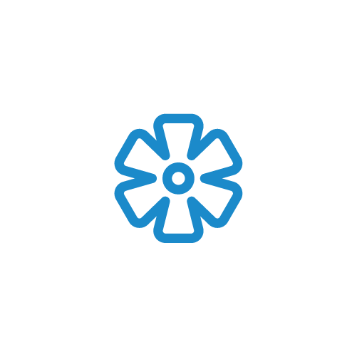 Icon of a flower representing garden and organic waste