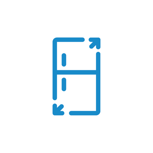 Icon of a refrigerator representing large household appliances for recycling