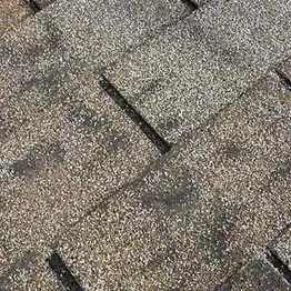 It may look like dirt, but dark stains on your shingles may be moss, lichen, or blue-green algae. This may not require a new roof, and can be cleaned during a roof renewal treatment.