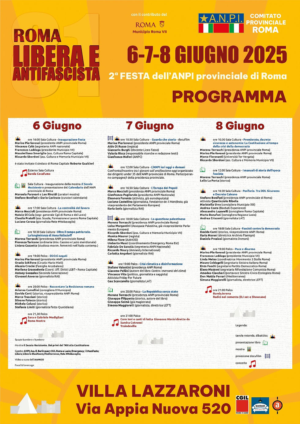 locandina evento anpi villa lazzaroni