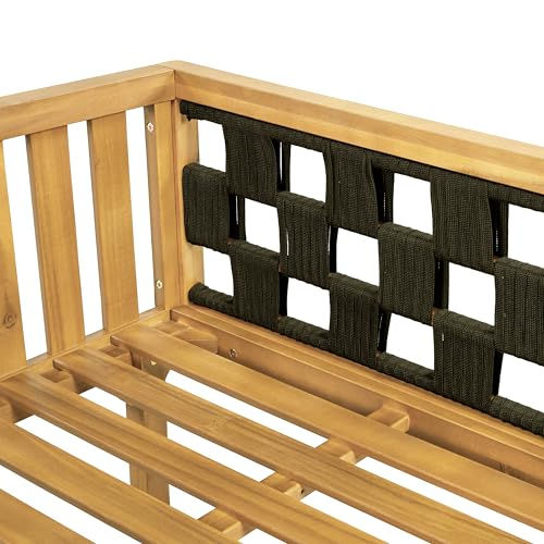 Thumbnail: Christopher Knight Home Rosie Acacia Wood Outdoor Daybed Sofa with Water-Resi...