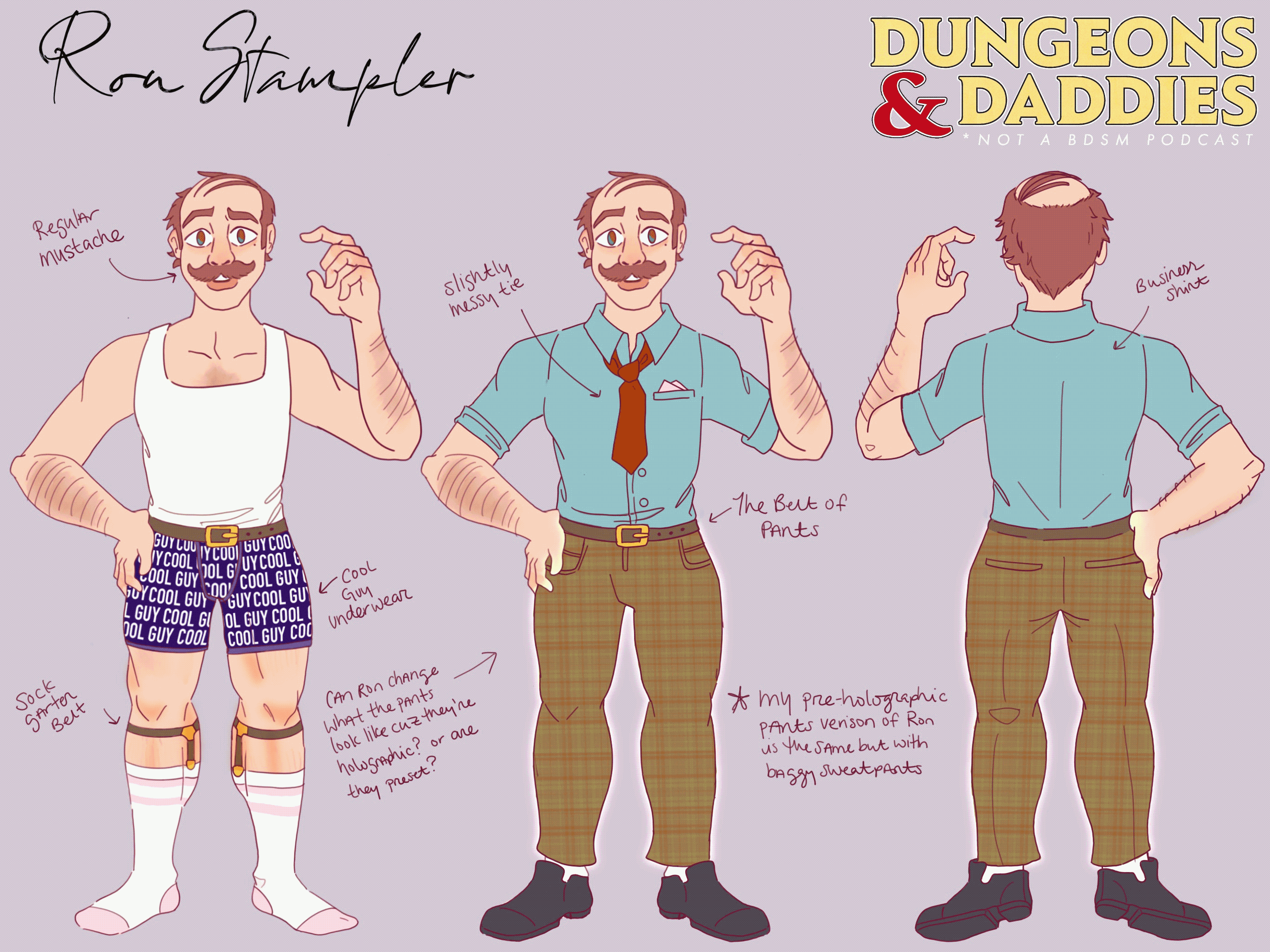 Ron Stampler Character Design