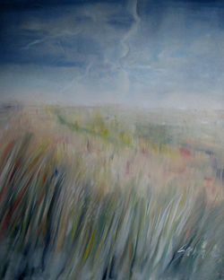 BURZA NA LACE - olej 120x150cm