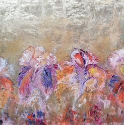 Rozkwitły w złocie, 80x80 (cm), szlagmet