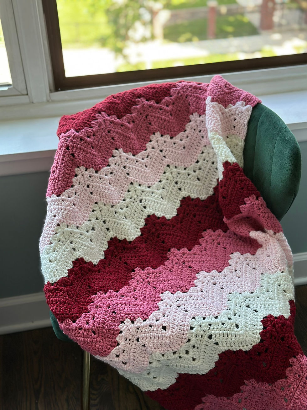 Shades of Pink and White Blanket