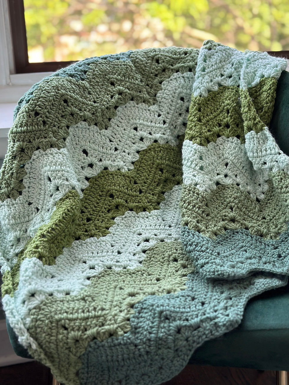 Thumbnail: Shades of Green Blanket
