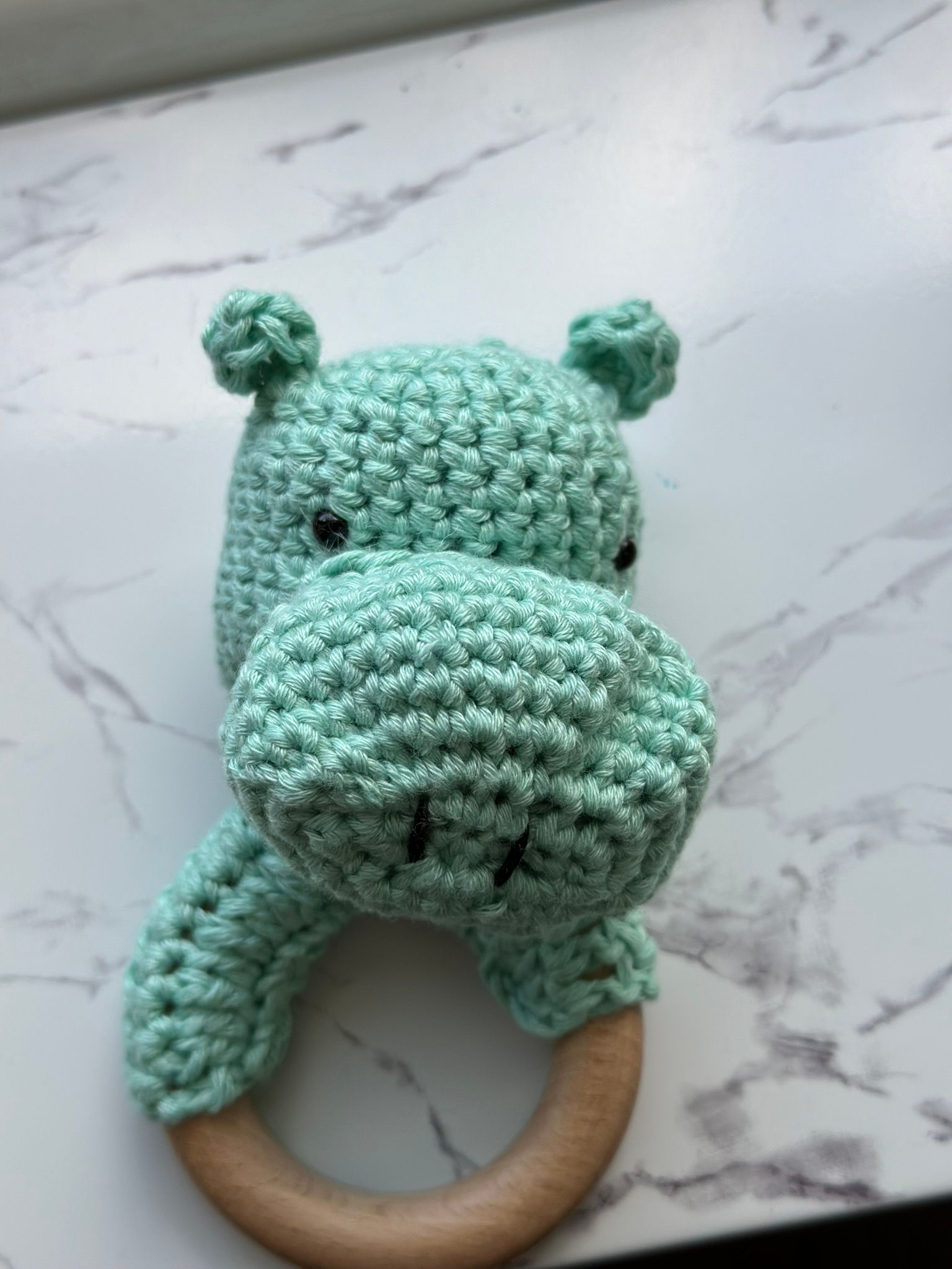Hippopotamus Teething Ring