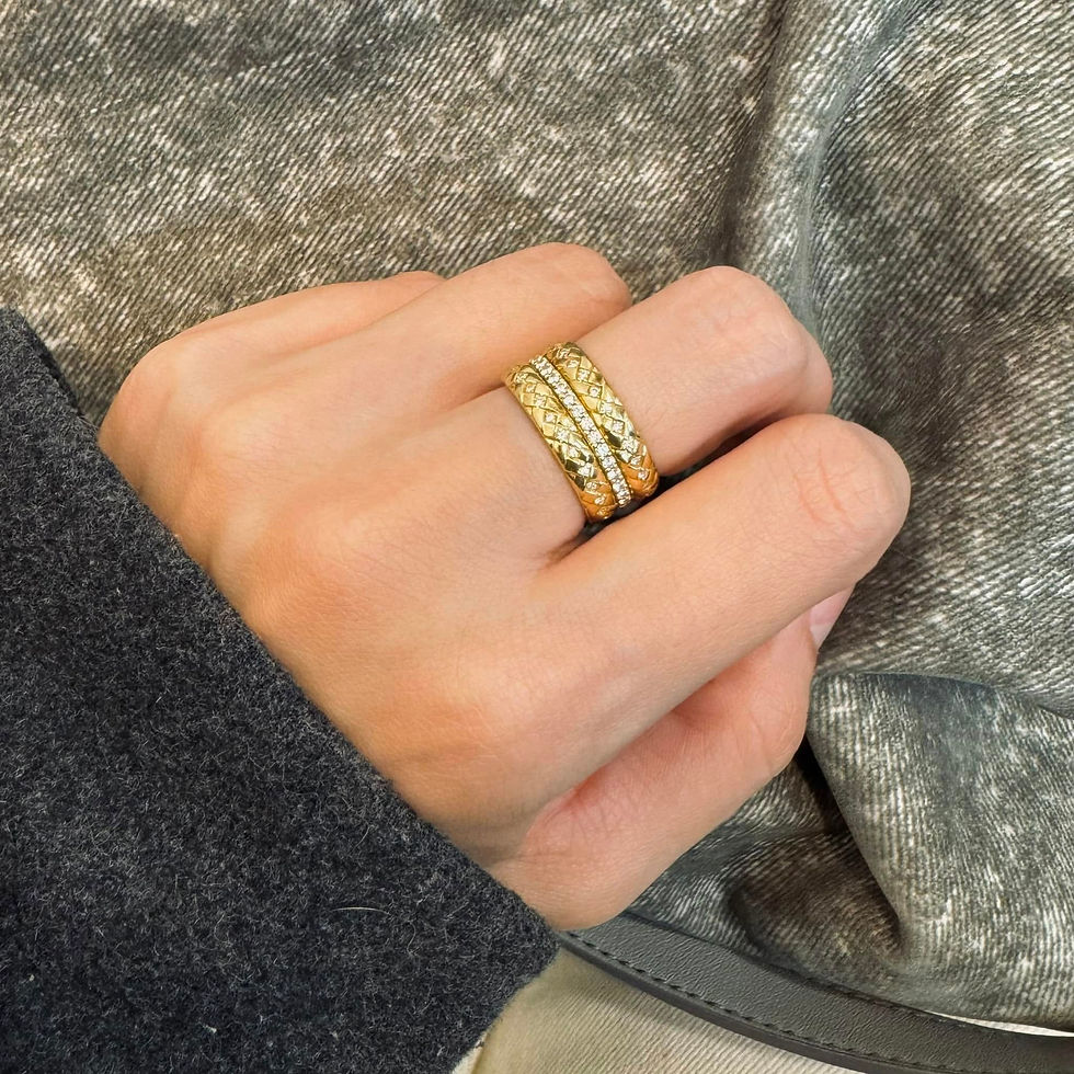 縮圖：18K Infinity 蛇紋鑽戒