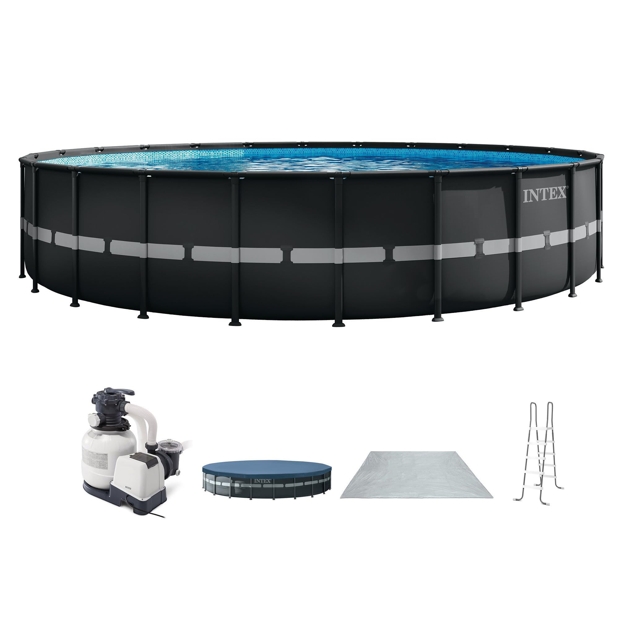 INTEX Ultra XTR 24 ft x 52 in Round Above Ground Swimming Pool Set with Pump